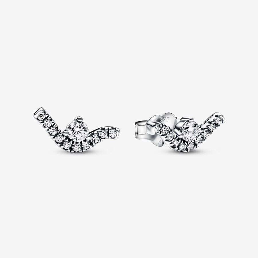 Bo fixes vague scintillante, zircons, argent. - 292544C01 - Pandora