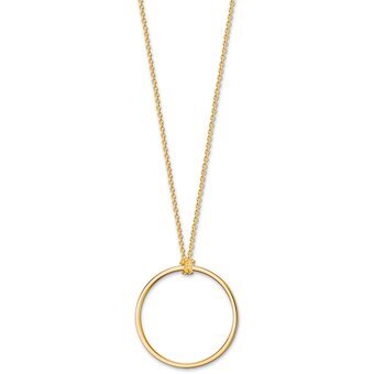 Pend rond, plaqué or jaune 18 kt, 70 cm