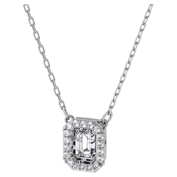 Rhodium-plated metal crystal necklace - 5599177 - Swarovski