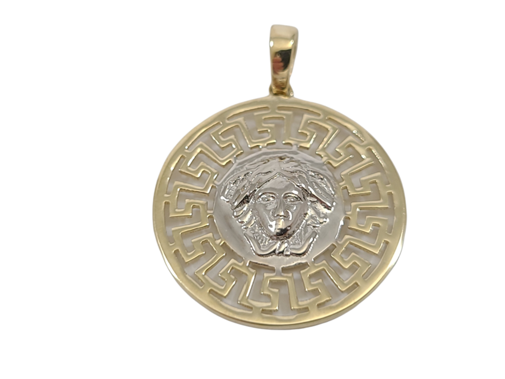  Versace-style pendant, two-tone gold (yellow/white) - POZ-1246-2T - Exclusivity