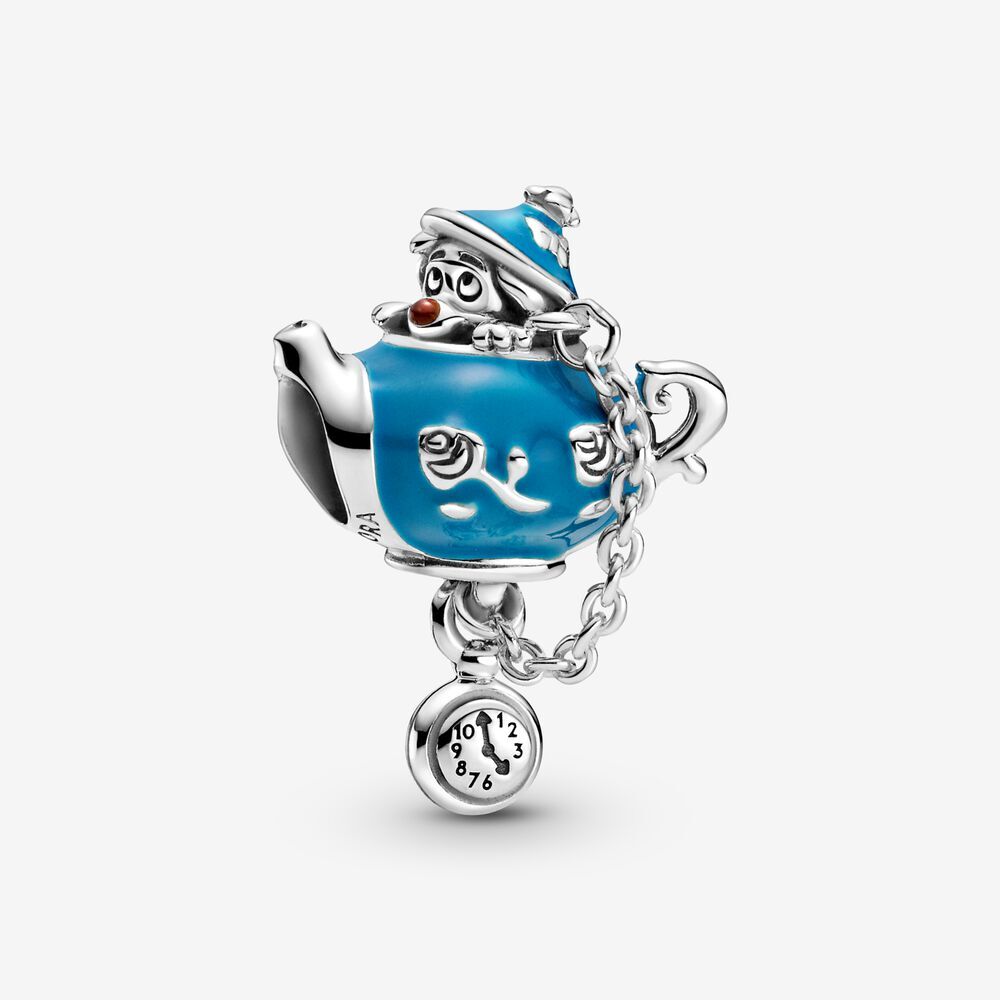 Disney, alice au pays des merveilles, théière, argent, émail bleu - 799345C01 - Pandora