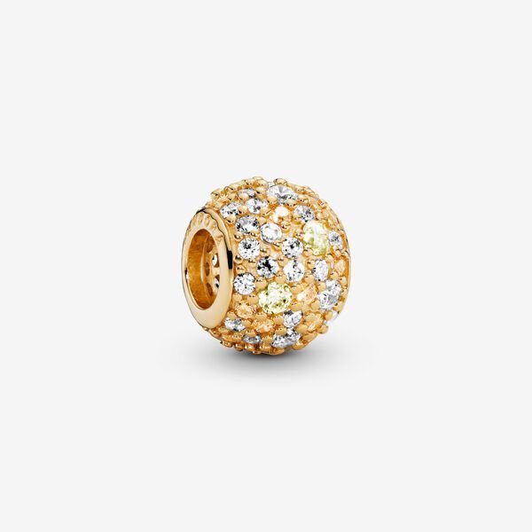 Bille en pavé mélange doré, cz incolore - 768646C01 - Pandora