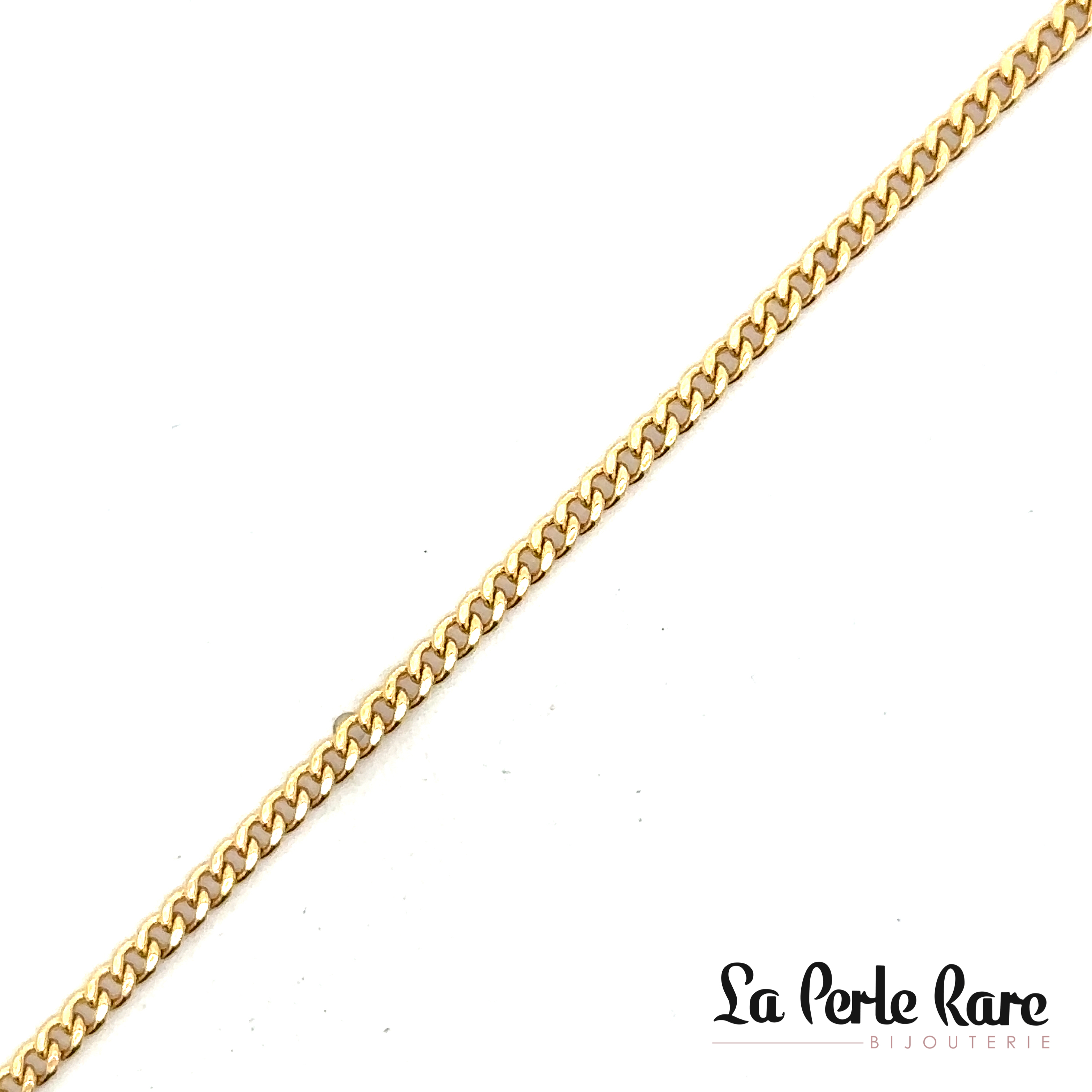 Curb chain bracelet, yellow gold - LPR-2242 - Exclusivity