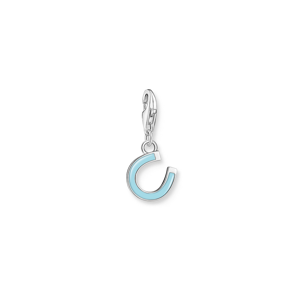 Pendentif fer à cheval, argent, émail vert menthe - 2019-007-17 - Thomas Sabo