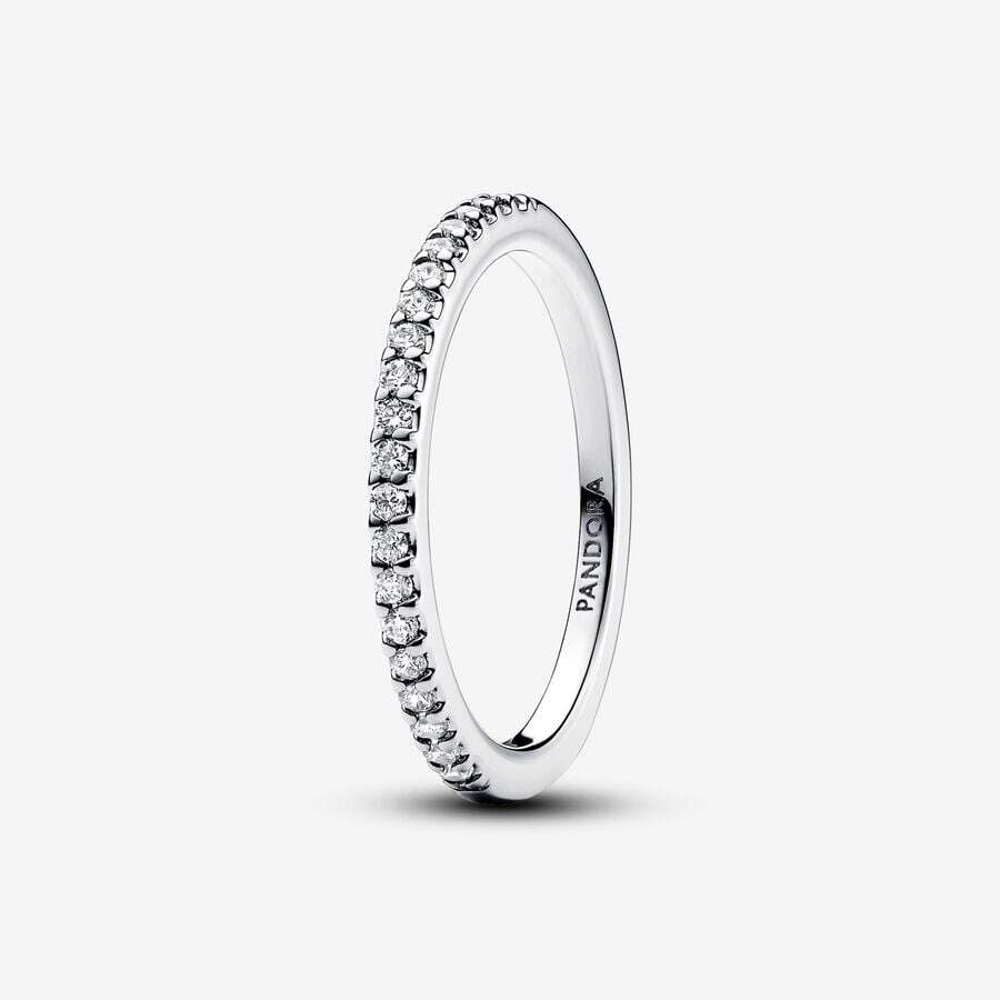 Bague anneau scintillant, argent, zircons - 192999C01-52 - Pandora