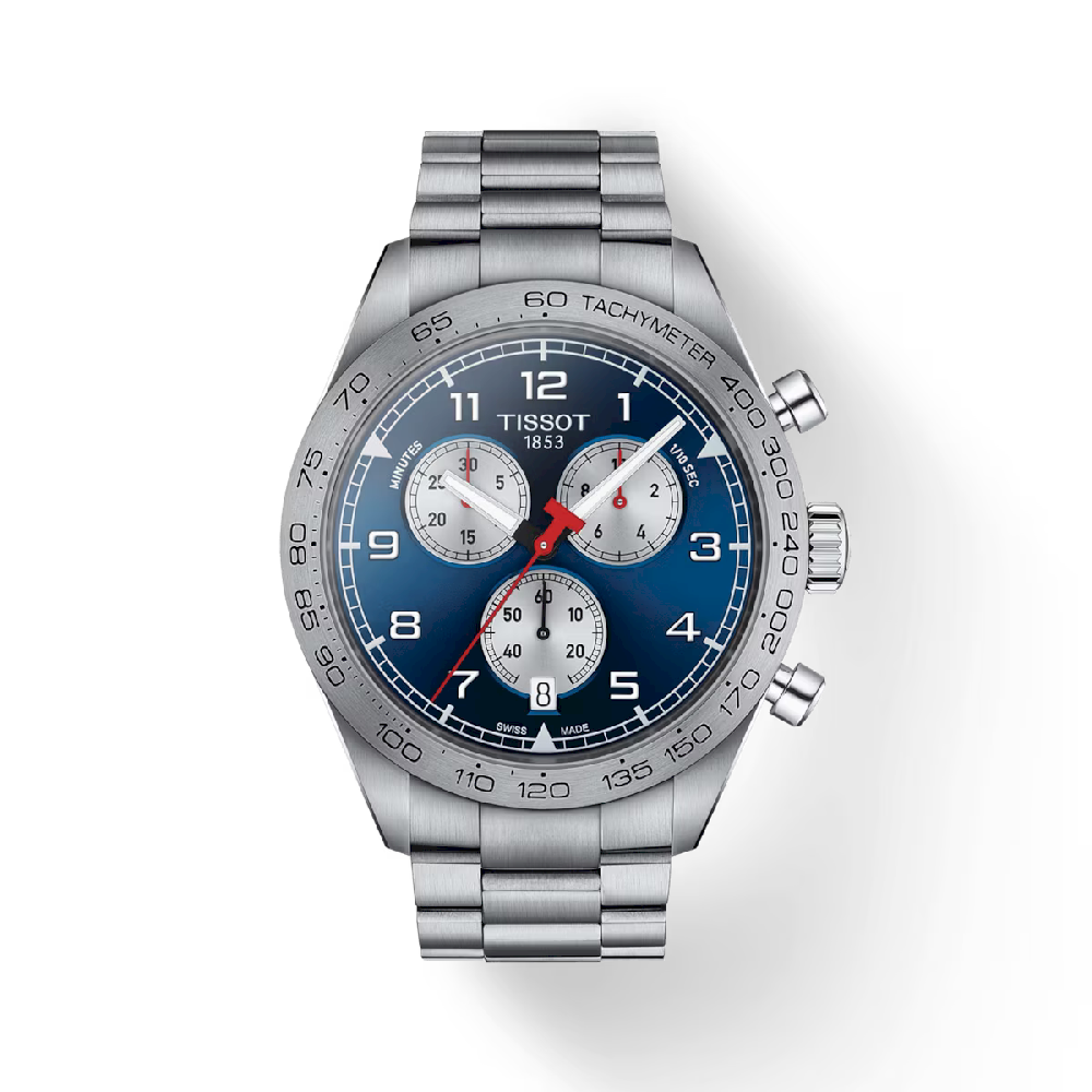 Montre homme, PRS 516 Chronographe acier et cadran bleu - T131.617.11.042.00 - Tissot