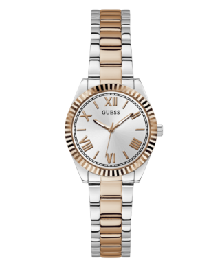 Montre acier inoxydable, 2 tons (blanc/rose) - GW0687L3 - Guess