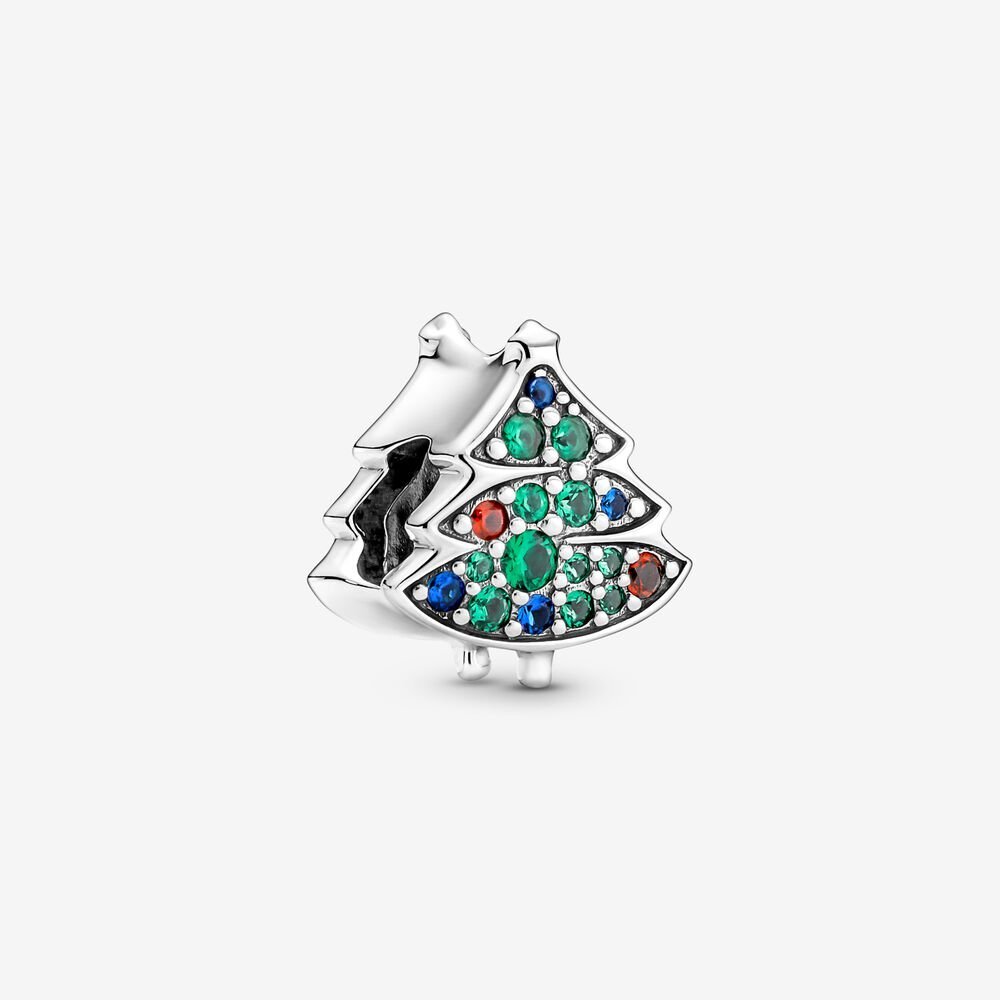 Bille sapin de noël, argent, cristal multicolore - 790018C01 - Pandora