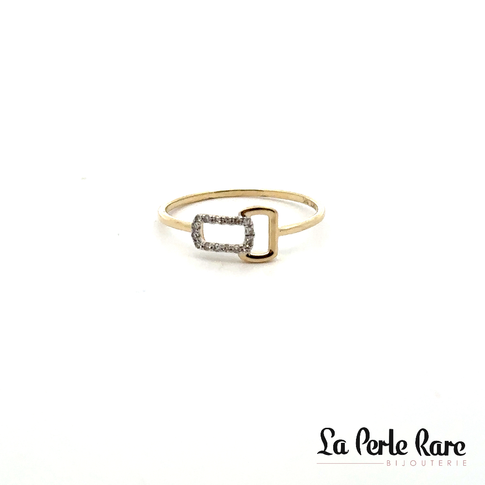 Bague or jaune 10 carats, 5 points de diamants total - SKR40448-05 - Exclusivités