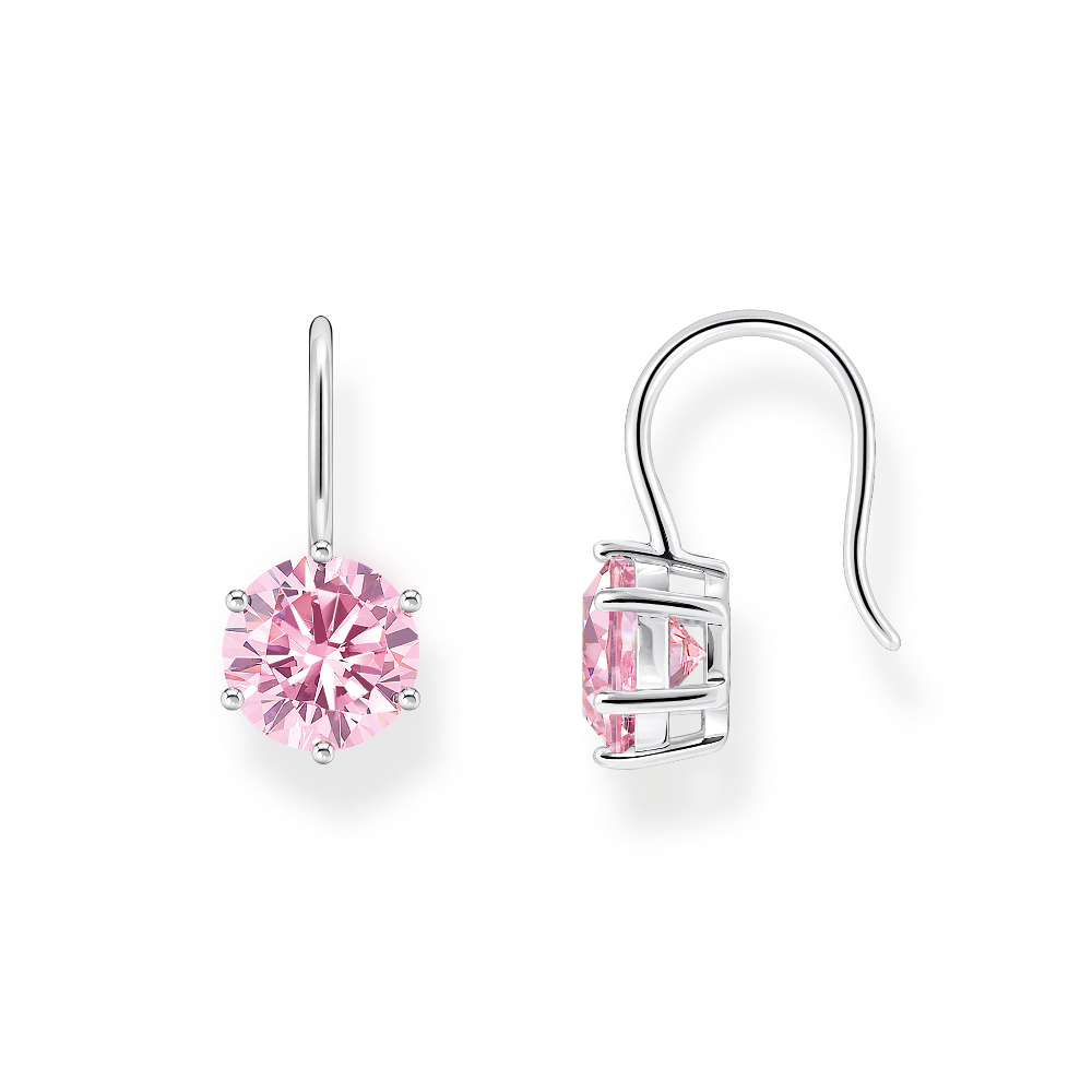 Boucles d'oreilles pendantes argent, zircons roses - H2287-051-9 - Thomas Sabo