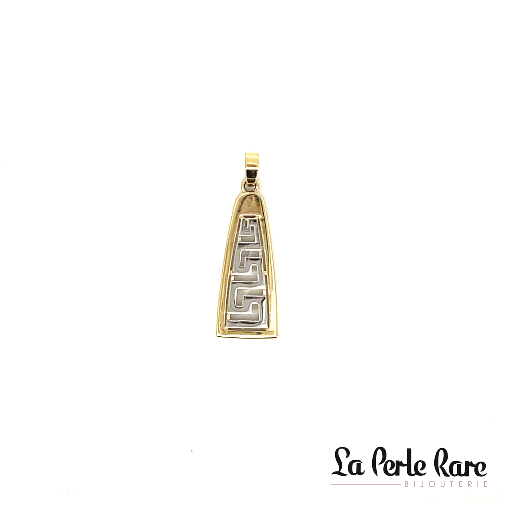 Versace-style pendant in two-tone gold (yellow/white) - POZ-1122-2T - Exclusivity