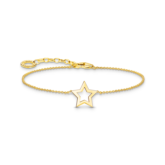 Bracelet étoile, argent doré - A2162-413-39-L19V - Thomas Sabo