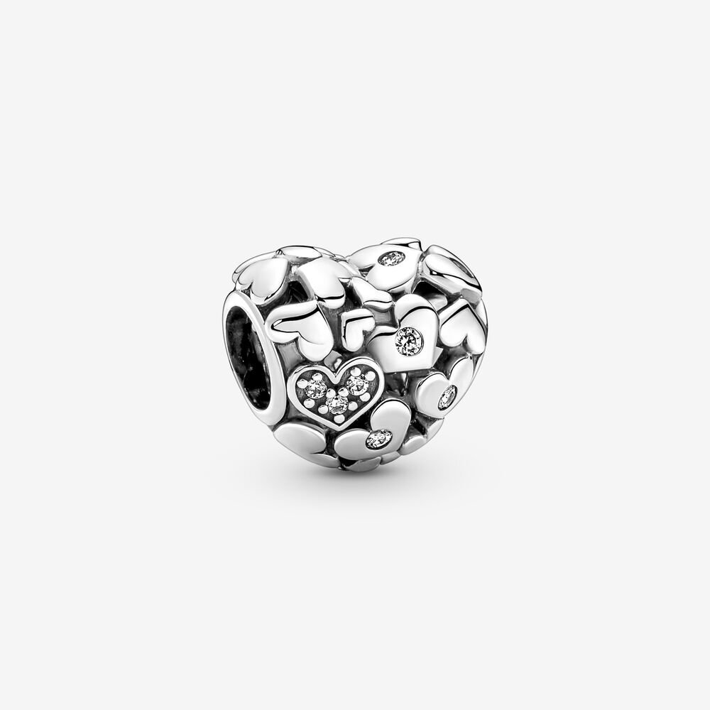 Bille ajourée coeur scintillant, argent, zircons incolores - 791061C01 - Pandora