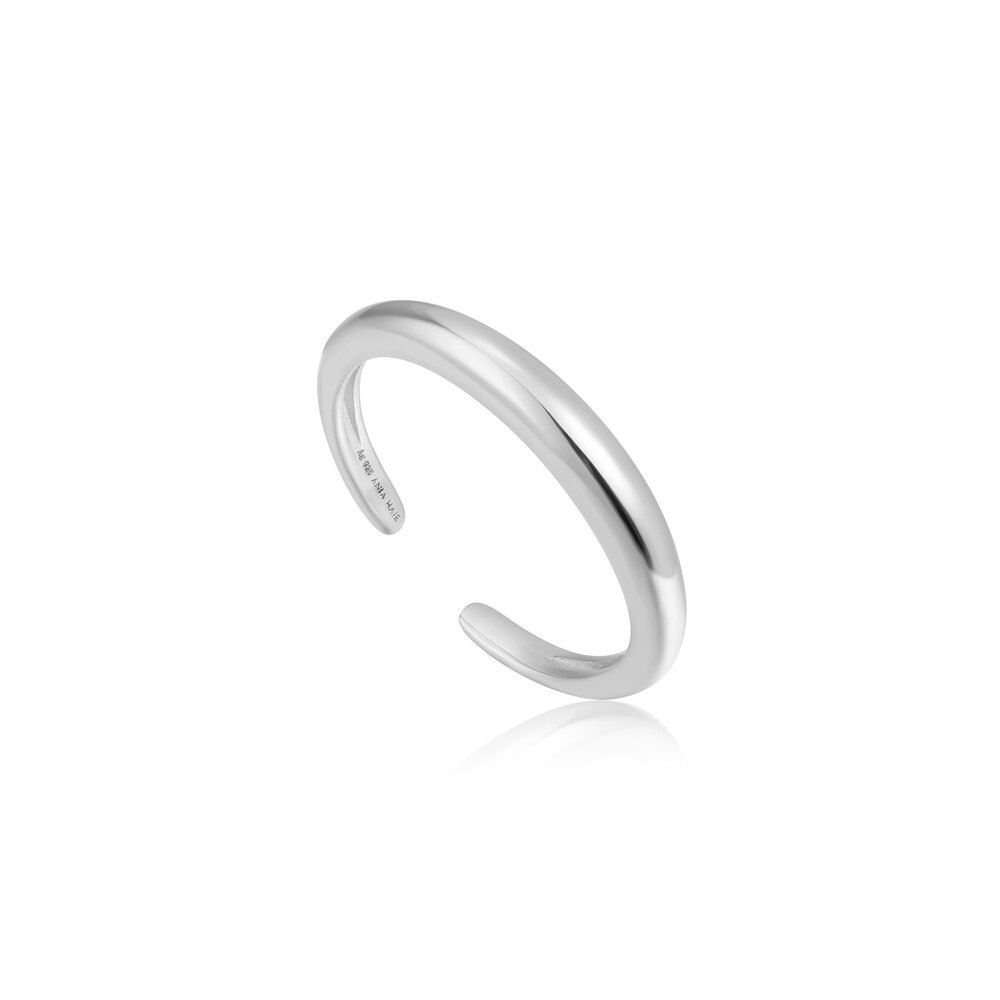 Bague ajustable argent rhodié - R024-01H - Ania Haie