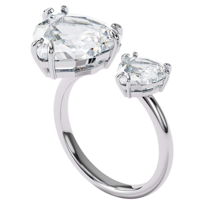 Bague métal rhodié, cristaux blancs - 5609007 - Swarovski