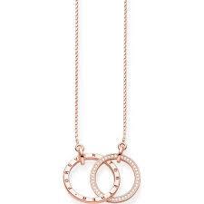 Rose silver necklace with zirconium - KE148941640L60V - Thomas Sabo