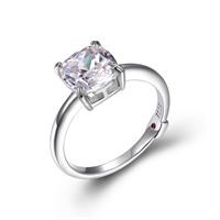 Bague argent rhodié, zircon gr: 9