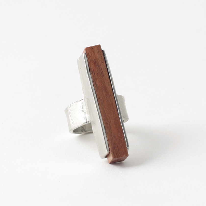 Wood tin ring - SANDRINE-BO - Anne-marie Chagnon