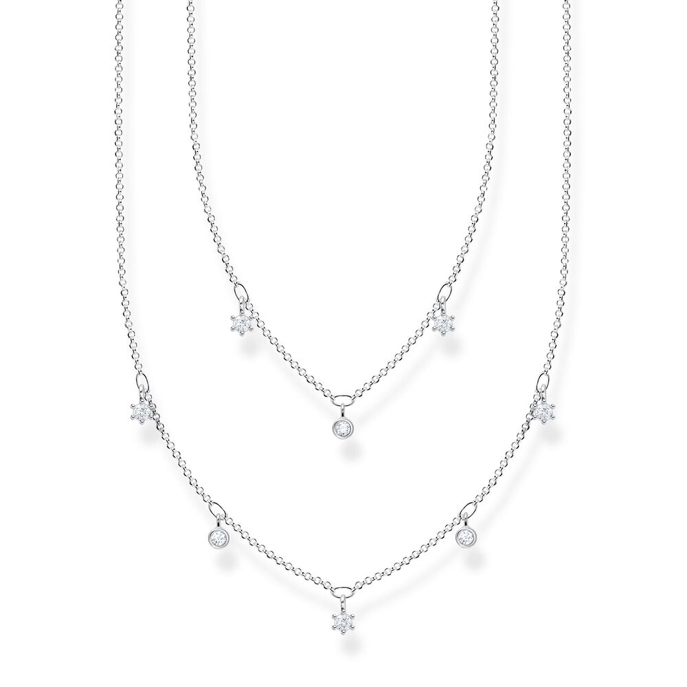 Collier double argent, zircons - KE2072-051-14-L45V - Thomas Sabo