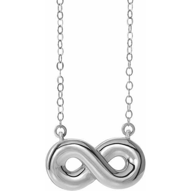 Collier funéraire de 18 po en argent avec porte-cendres inspiré de l'infini - 652265-60000 - Exclusivités