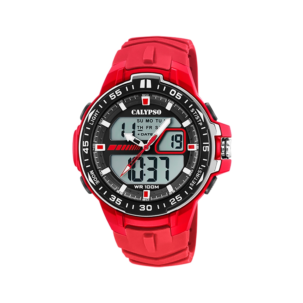 Montre silicone rouge/noir - K5766-2 - Calypso Watches