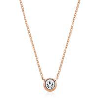 18+2 in pink steel and zirconium necklace - T0XD960318 - Steelx