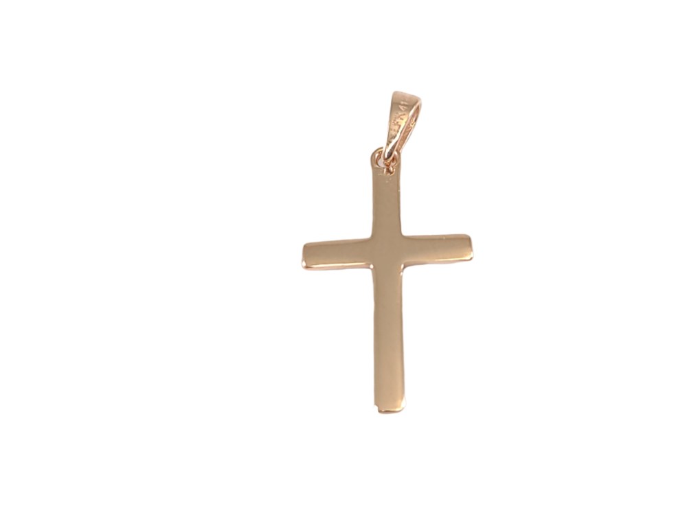 Pendentif croix, or rose 10 carats - PEM-755-R - Exclusivités