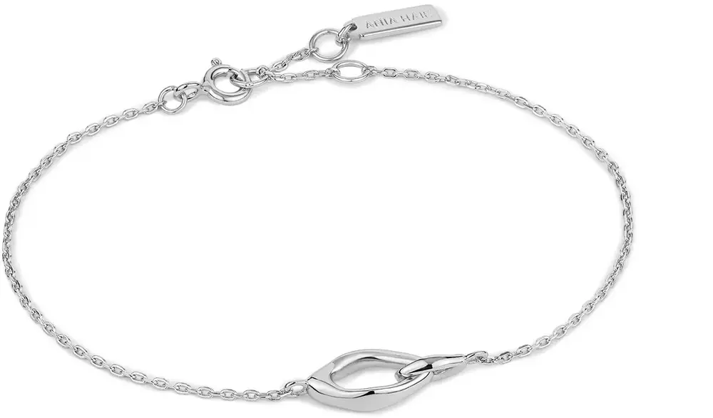 Rhodium-plated silver bracelet - B044-01H - Ania Haie