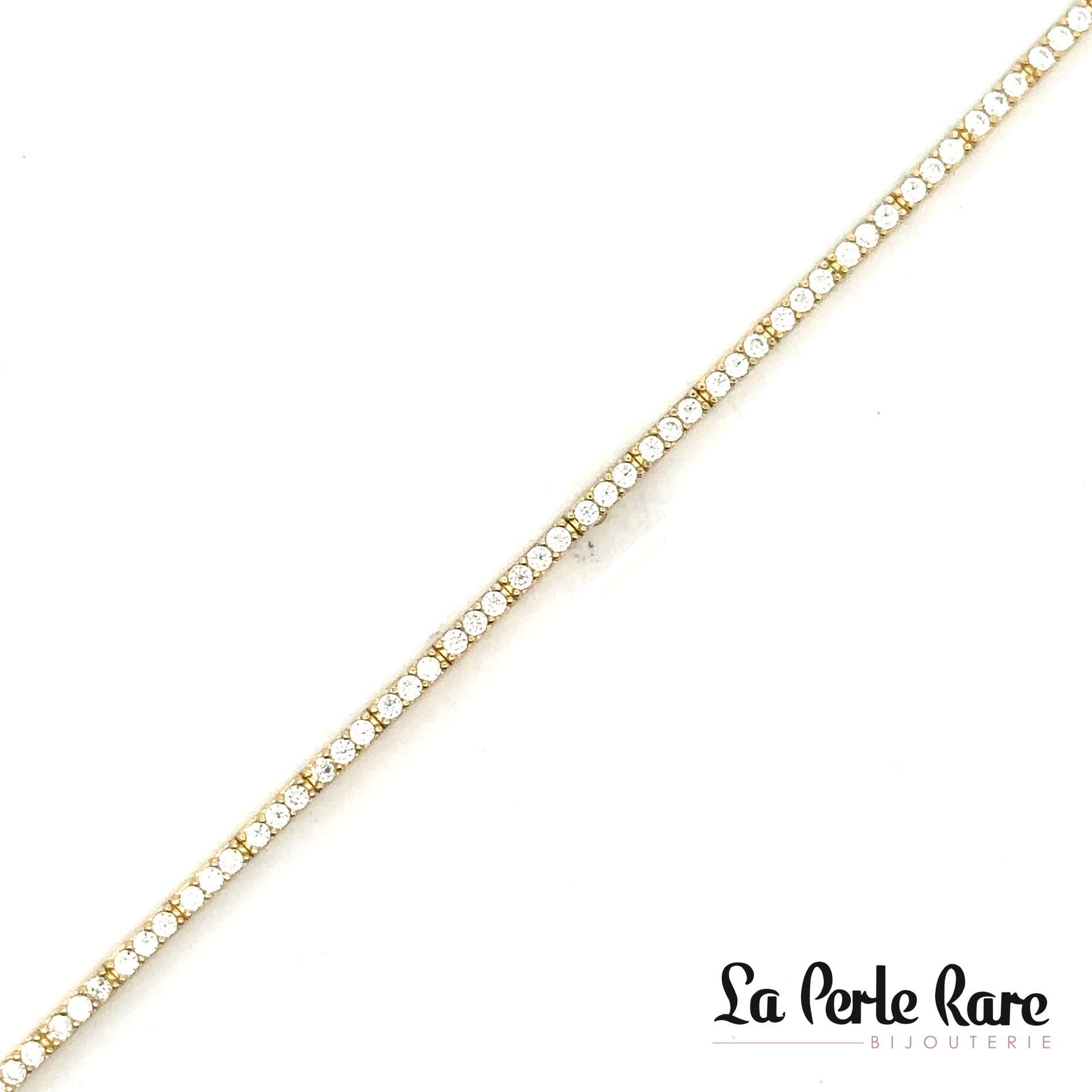 Yellow gold tennis bracelet with cubic zirconia - BABK-25-J - Exclusivity