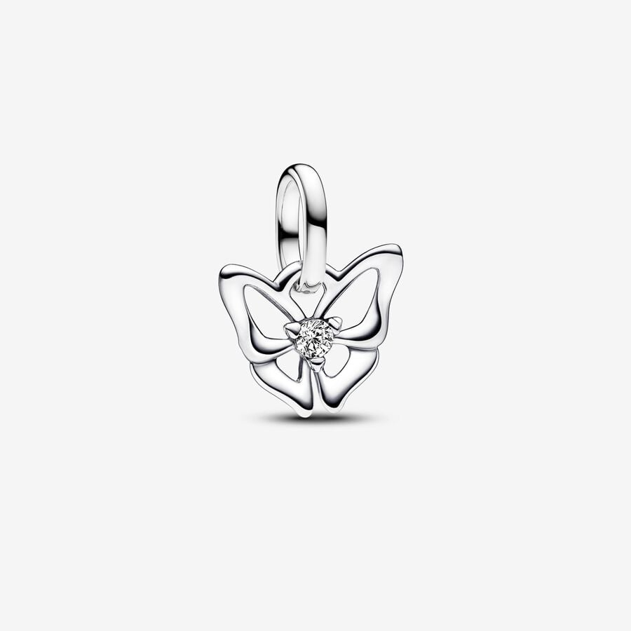 Pandora ME charm, butterfly in silver with colorless zirconia - 793451C01 - Pandora