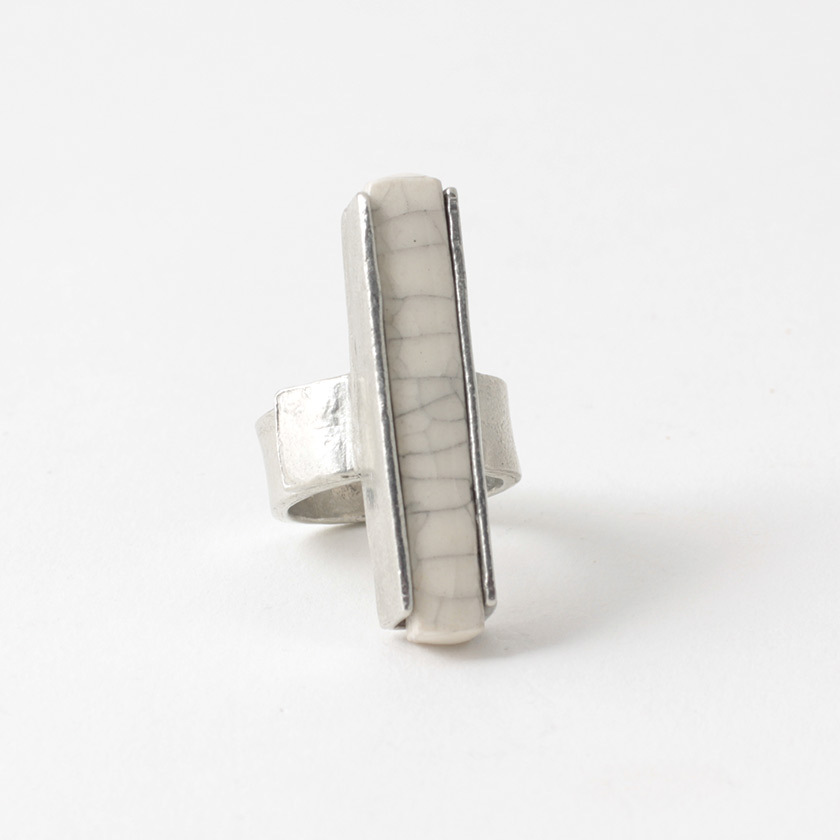 Ceramic and tin ring - SANDRINE-COQ - Anne-marie Chagnon