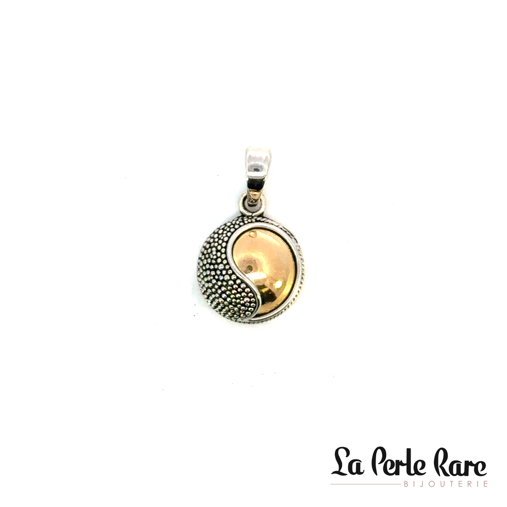 Pendentif argent, or jaune