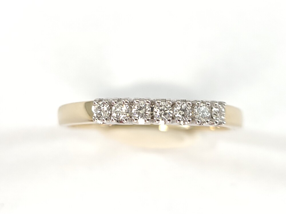 Yellow gold semi-eternity with 15 dia pts - GM263-15 - Corona