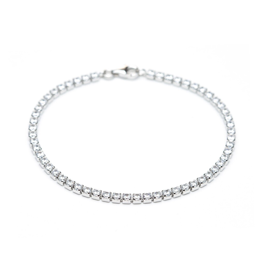 Bracelet tennis, argent, zircons - B4134 - Création Gl