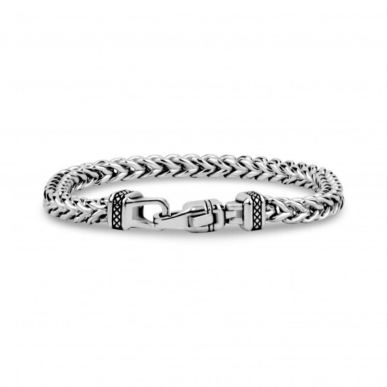 Round franco bracelet, steel - AS-B358-8.5 - Arz Steel