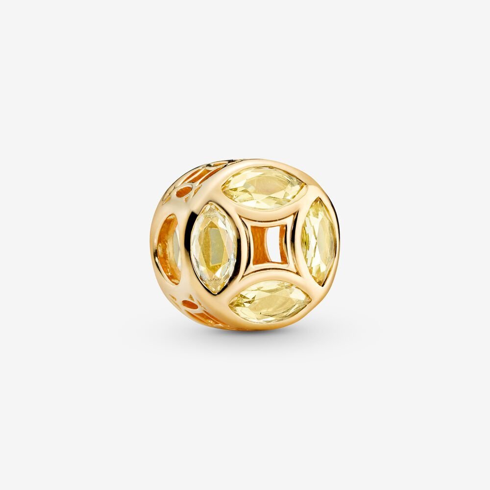 Charm sou chanceux, cz jaune, shine - 767821CSY - Pandora