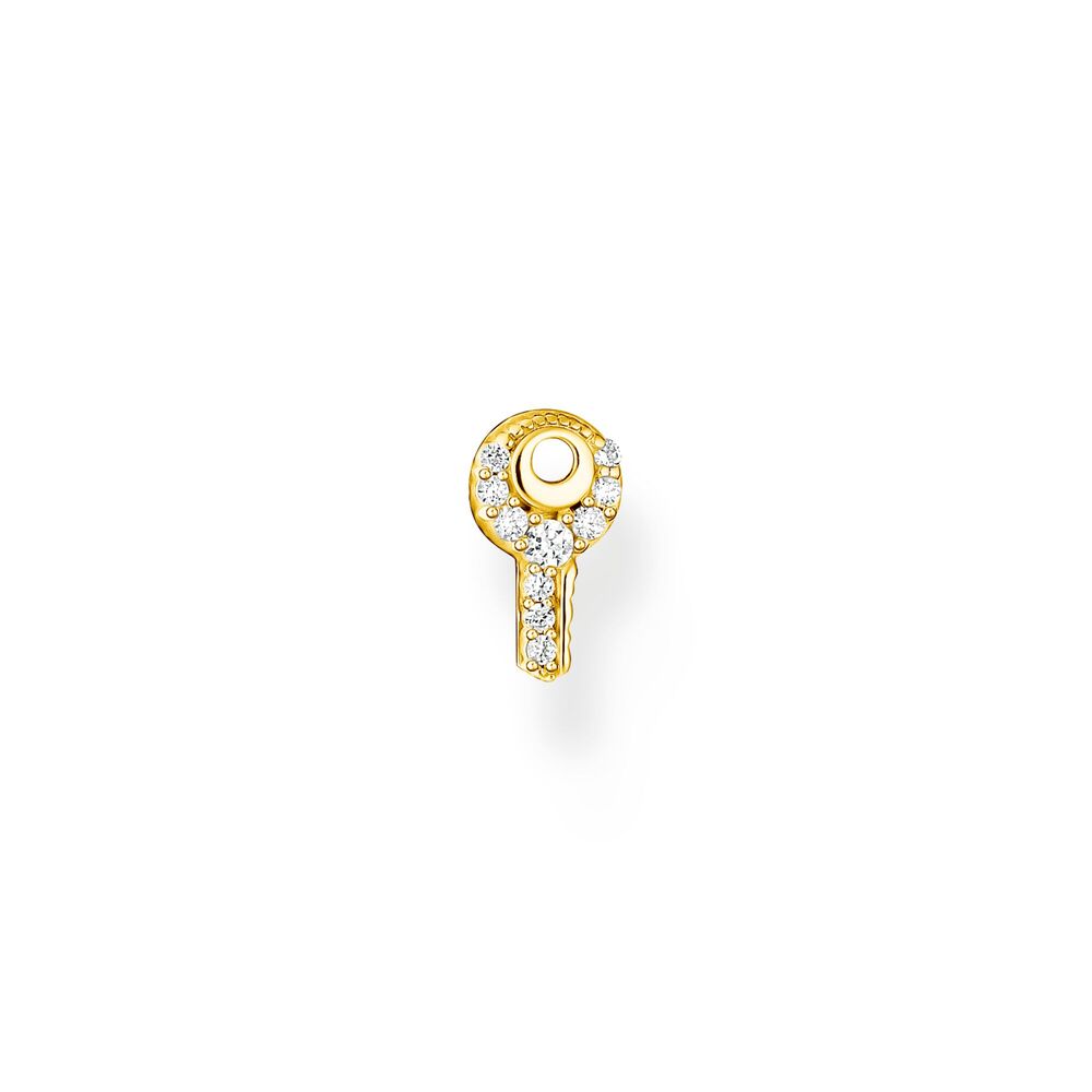 Bo fixe (seule) clef, argent doré, zircons - H2220-414-14 - Thomas Sabo