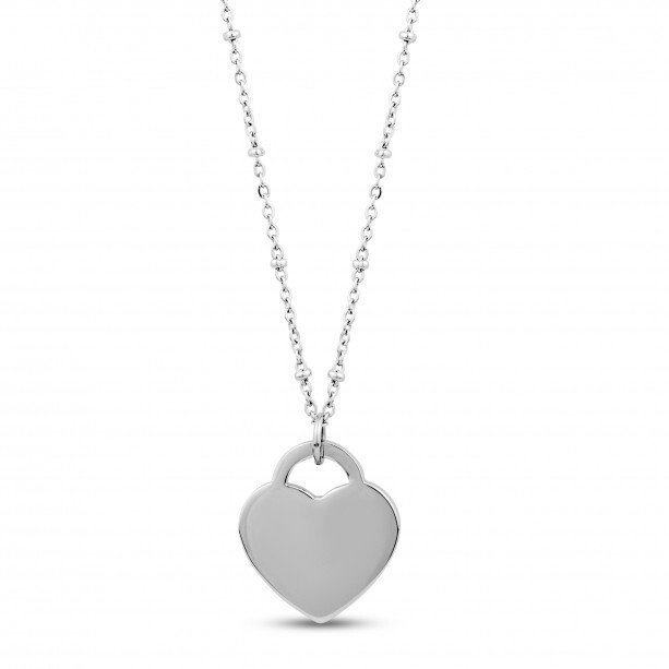 Pendentif coeur, acier