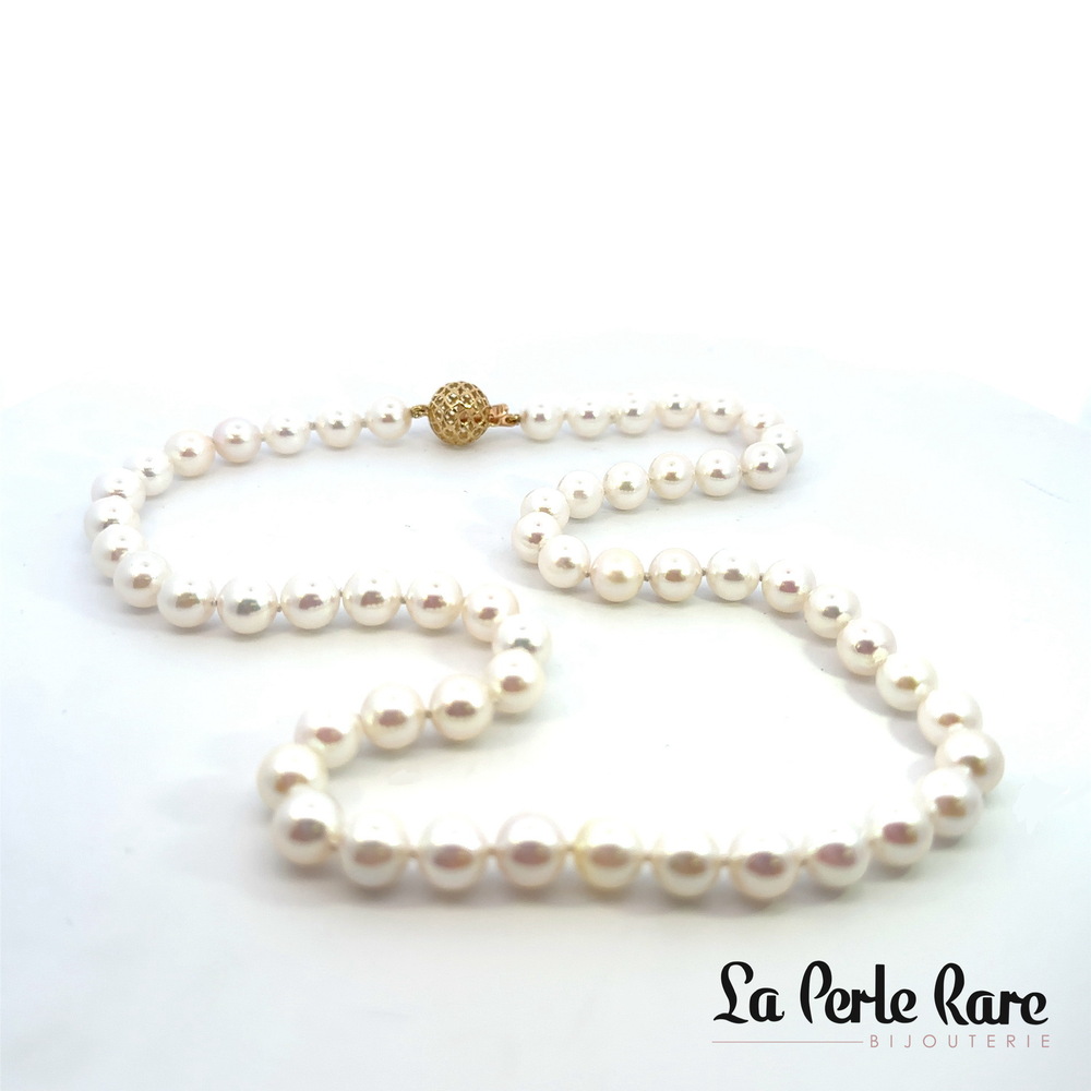 Collier perle de culture 7-7.5 mm aa