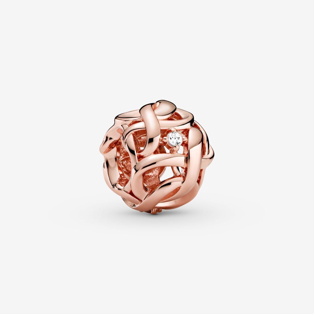 Bille ajourée infini tressé, cz incolores pandora rose - 788824C01 - Pandora