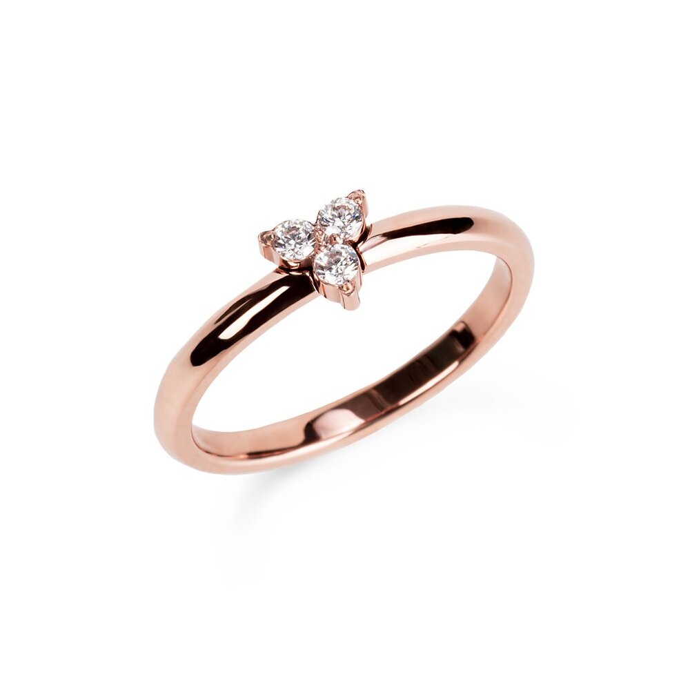 Bague atlas rosé - T420R002DORO-5 - Mia