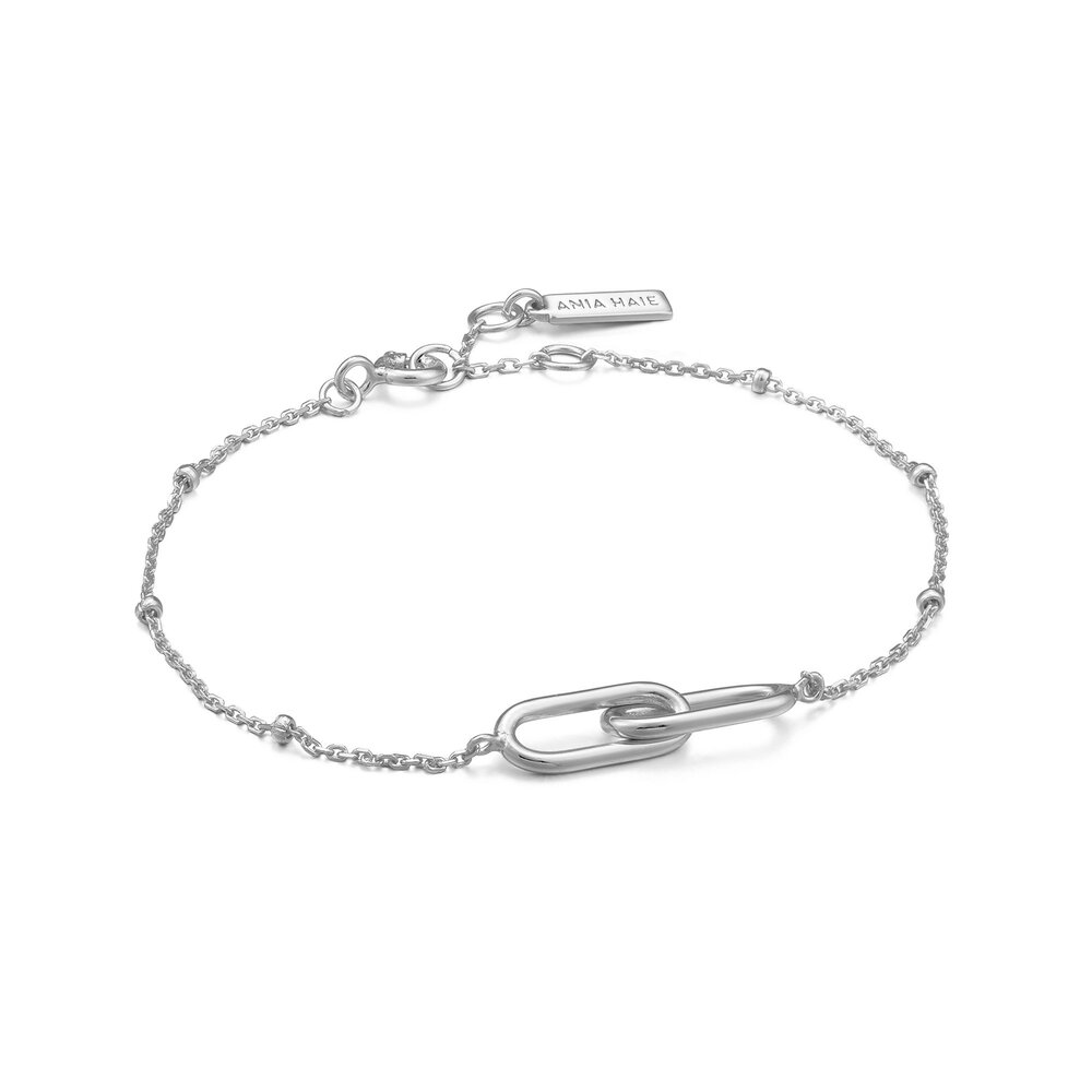 Rhodium-plated Silver Bracelet - B021-01H - Ania Haie