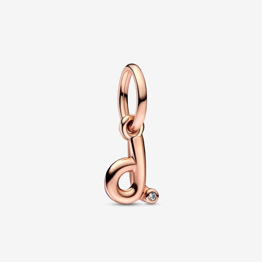 Bille lettre d, zircon, Pandora Rose - 782534C01 - Pandora