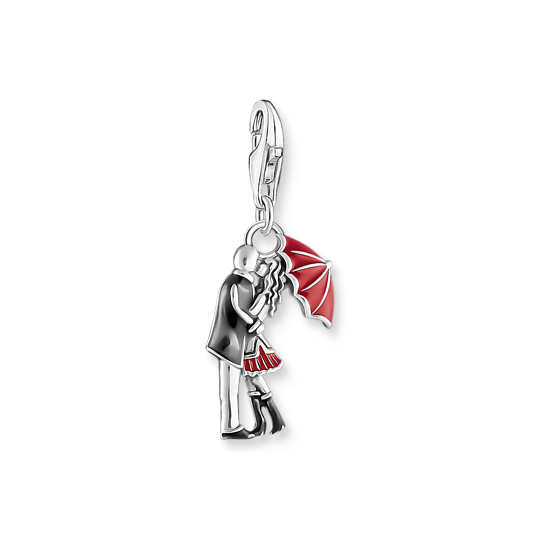 Breloque couple, argent, émail noir/rouge - 2069-664-10 - Thomas Sabo