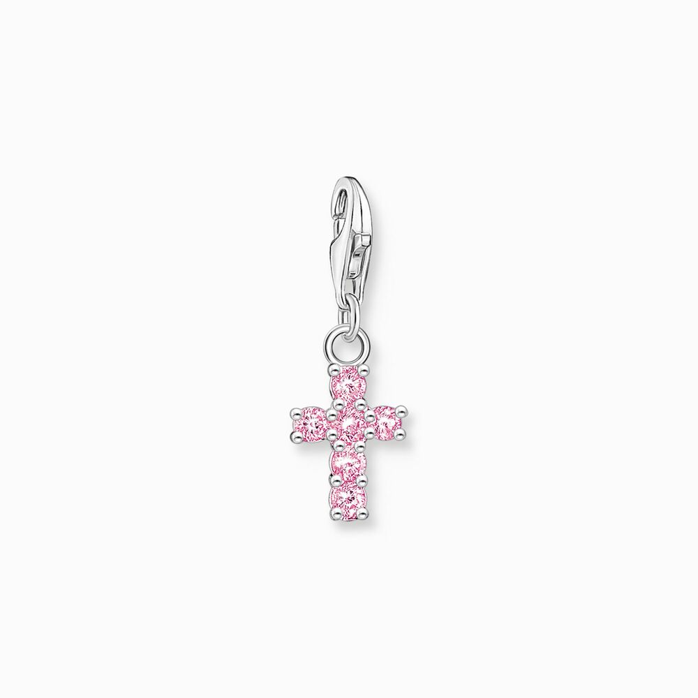 Charm croix, argent, zircons roses - 2032-051-9 - Thomas Sabo