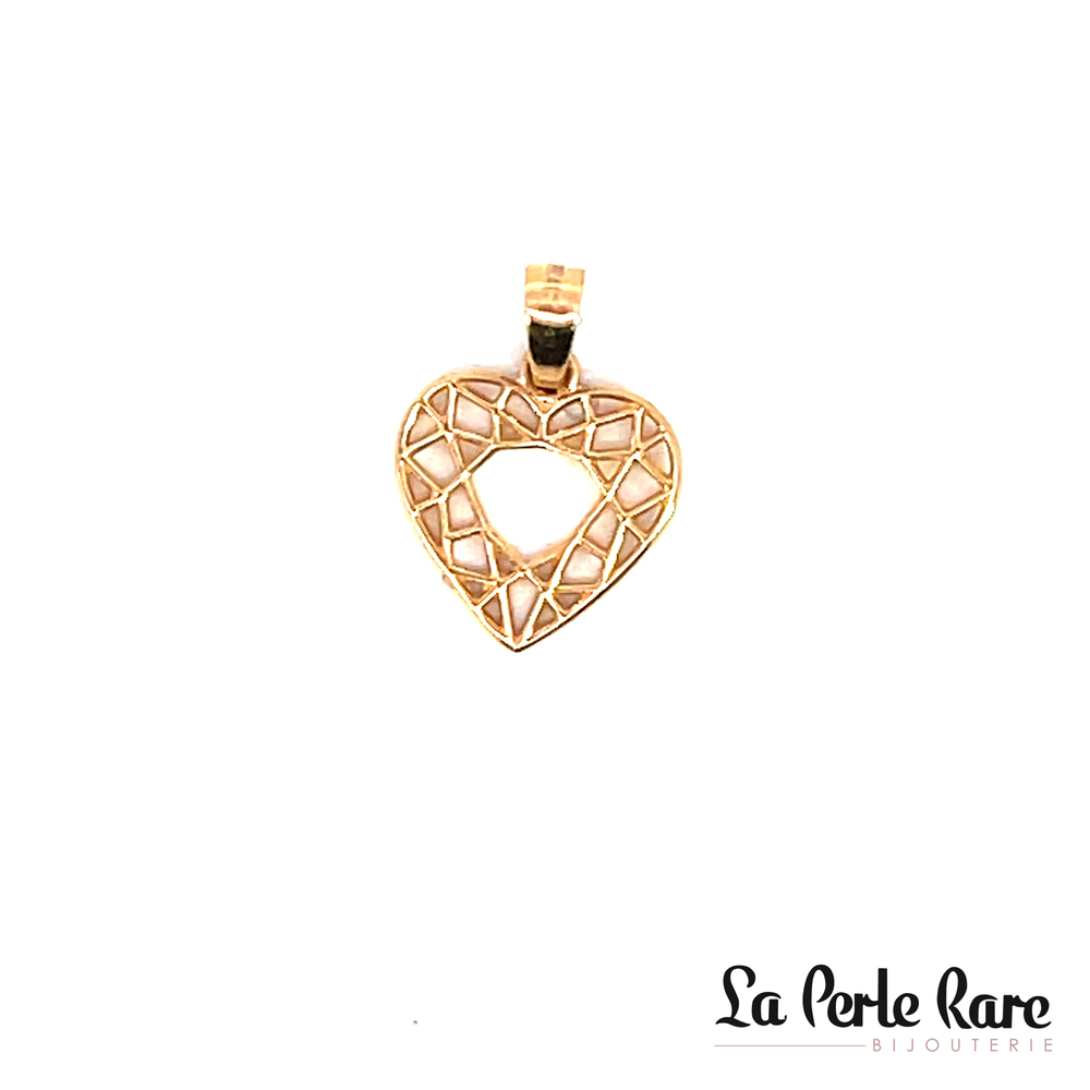 Pendentif coeur, or rose 10 carats - PAZ-1459-R - Exclusivités