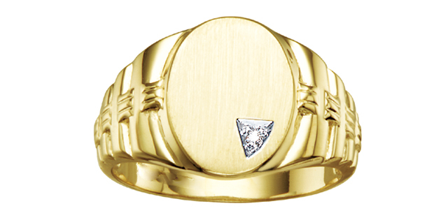 Bague or jaune, diamant 1 point