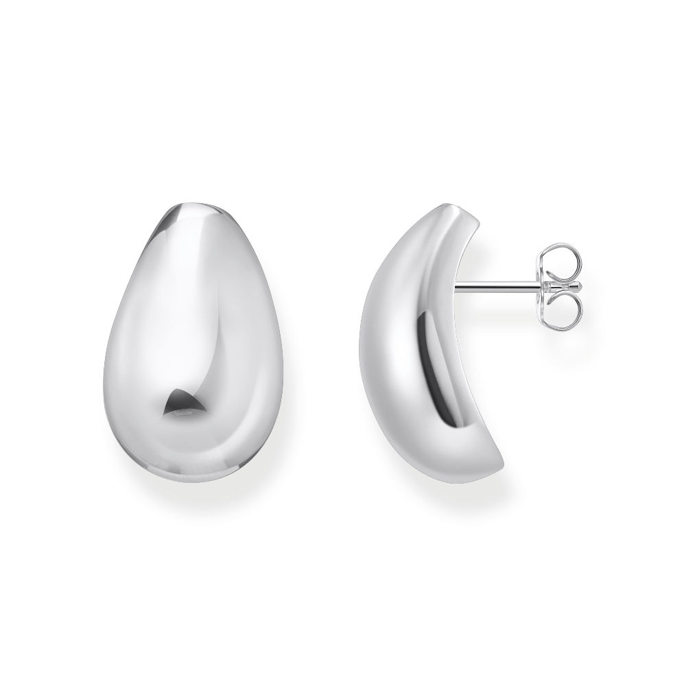 Boucles d'oreilles fixes gouttes, argent