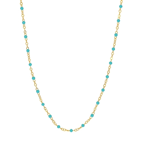 Bracelet or jaune, émail turquoise - MF03898014YB - Midas