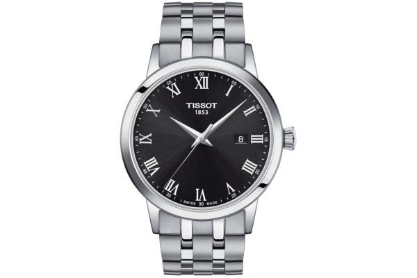 Montre homme en acier fond noir